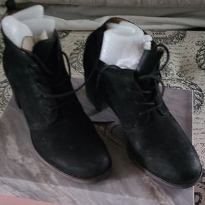 Franco Sarto Women's Black Lace-Up Ankle Boots sz9